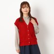 ルイシャンタン(Lui Chantant)の【洗える／日本製／ナチュラル感】ドラロンメンニットベスト レッド(063)