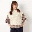ルイシャンタン(Lui Chantant)の【洗える／日本製／ダイヤ編み模様】ドラロンメンニットベスト アイボリー(004)