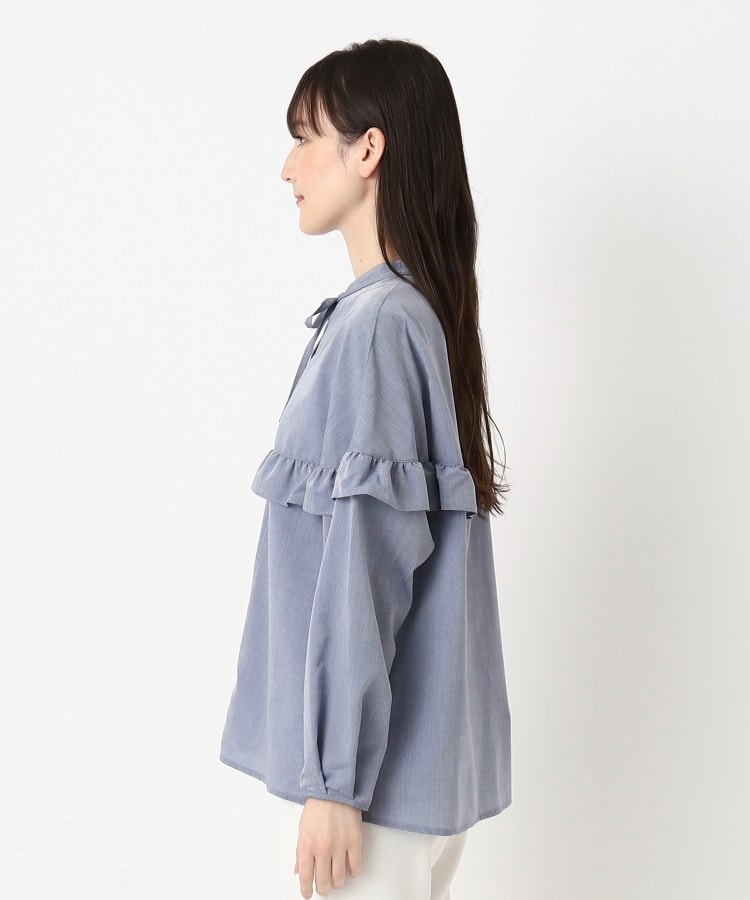 ルイシャンタン(Lui Chantant)の【日本製／洗える／フリル】ナチュラルドライシャツ／シャンブレーシャツ2