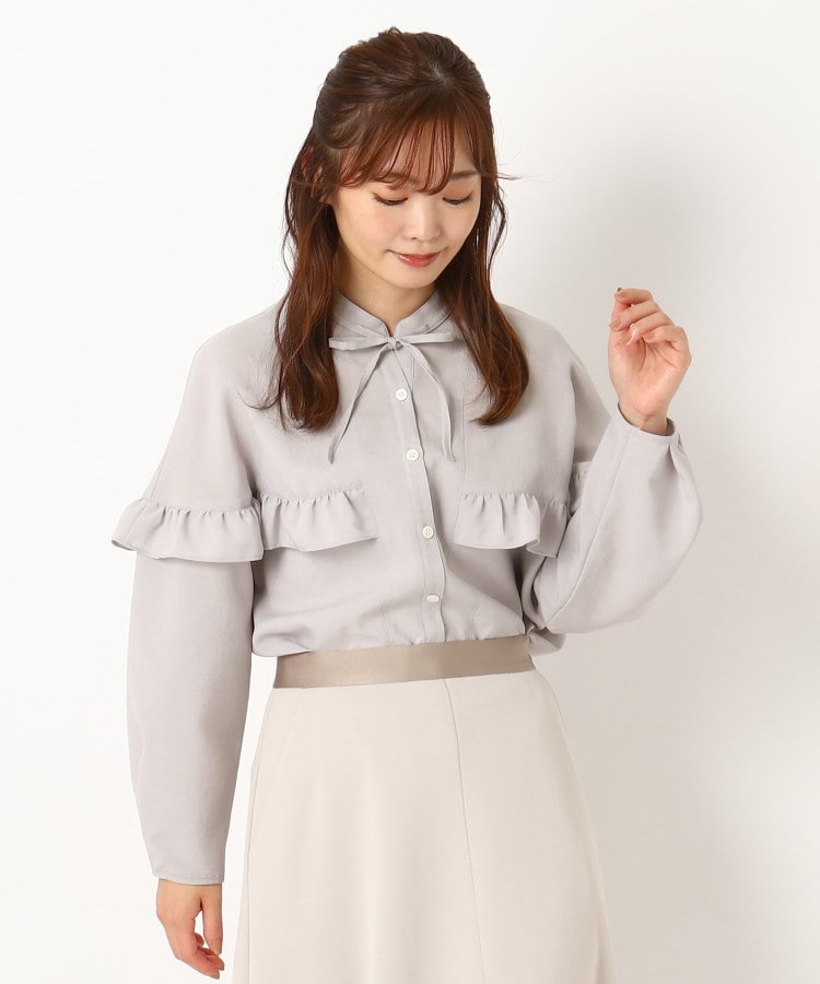 ルイシャンタン(Lui Chantant)の【日本製／洗える／フリル】ナチュラルドライシャツ／シャンブレーシャツ26