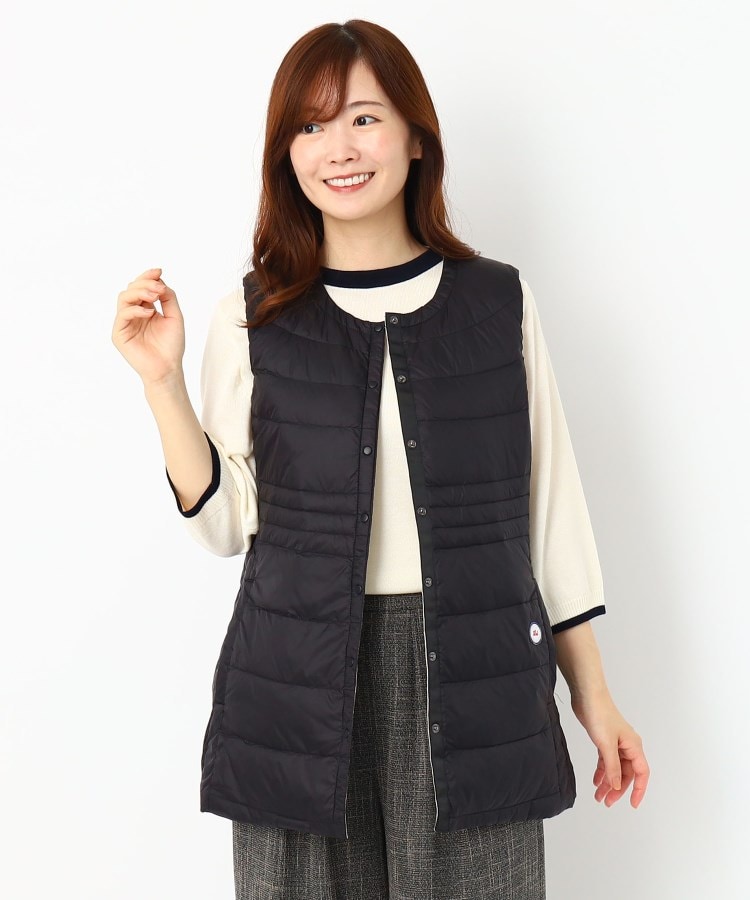ルイシャンタン(Lui Chantant)の【売れ筋／人気の／ロング丈】スタンドカラーインナーダウン ブラック(019)