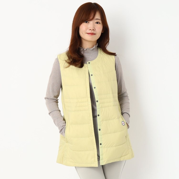 ルイシャンタン(Lui Chantant)の【売れ筋／人気の／ロング丈】スタンドカラーインナーダウン ダウンベスト