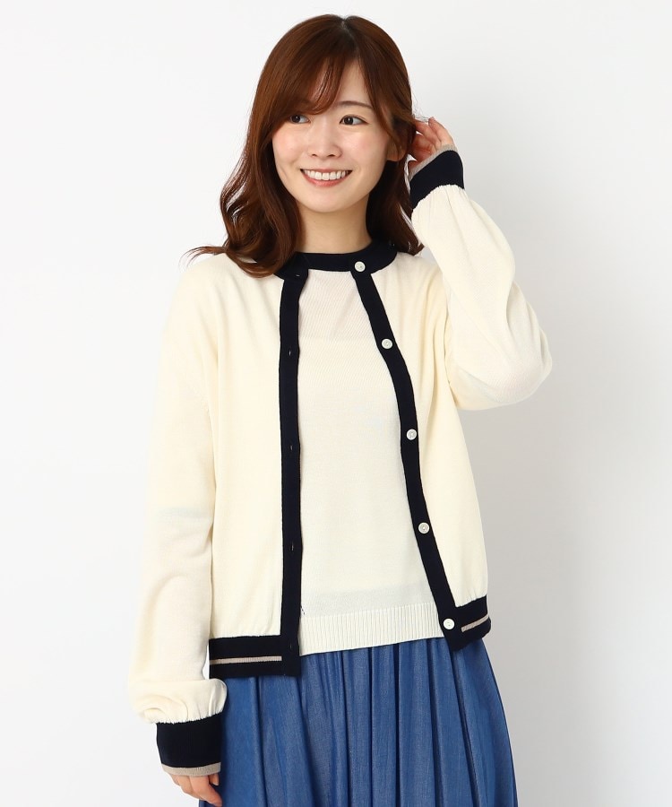 ルイシャンタン(Lui Chantant)の【日本製／洗える】配色トラッドカーディガン7