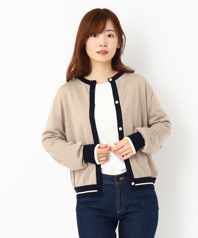 ルイシャンタン(Lui Chantant)の【日本製／洗える】配色トラッドカーディガン12