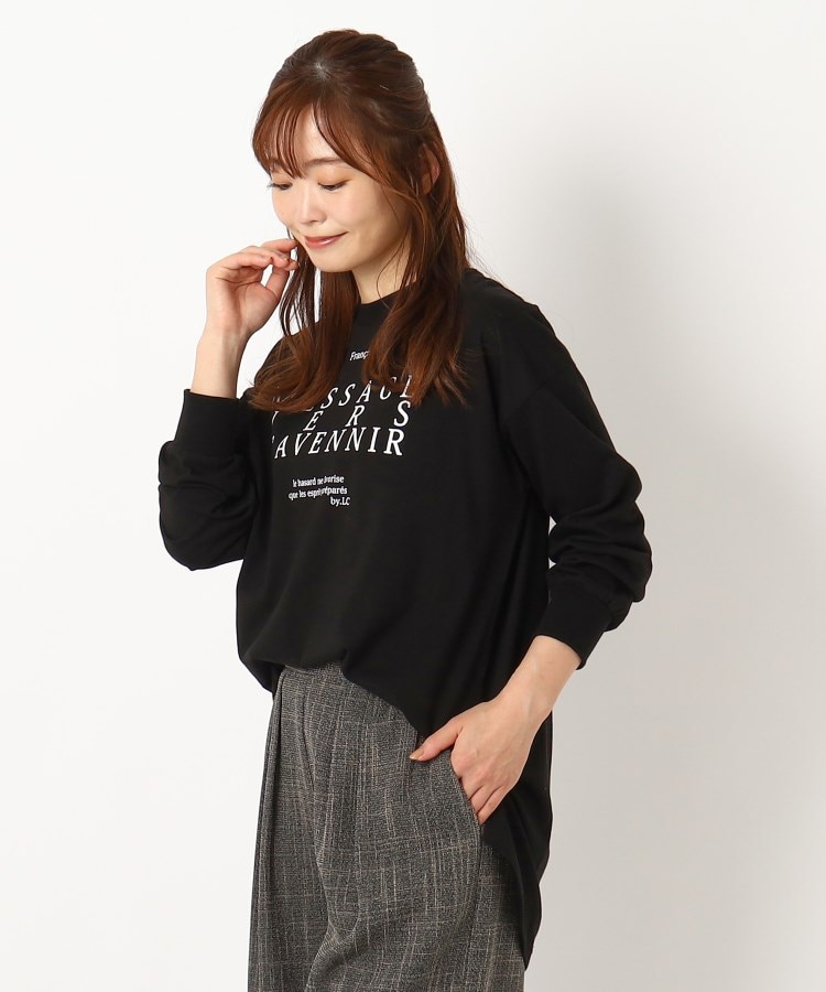 ルイシャンタン(Lui Chantant)の【洗える／メッセージロゴ】ビッグシルエットロンTEE12