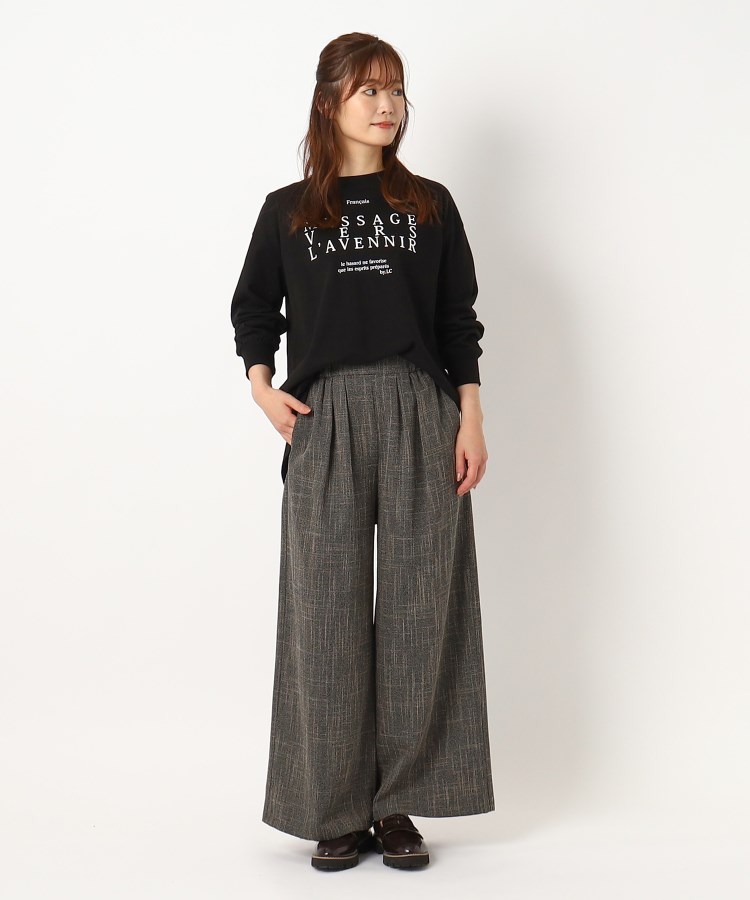 ルイシャンタン(Lui Chantant)の【洗える／メッセージロゴ】ビッグシルエットロンTEE13