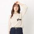 ルイシャンタン(Lui Chantant)の【洗える／七分袖】デザインプリントカットソー グレージュ(050)
