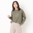 ルイシャンタン(Lui Chantant)の【洗える】メッセージロゴロンTEE カーキ(027)