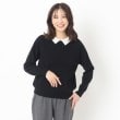 ルイシャンタン(Lui Chantant)の【配色衿／ニット】プルオーバー ブラック(519)