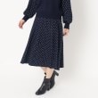 ルイシャンタン(Lui Chantant)の【セットアップ可／ニット】ドットジャカードフレアースカート ブルー(493)