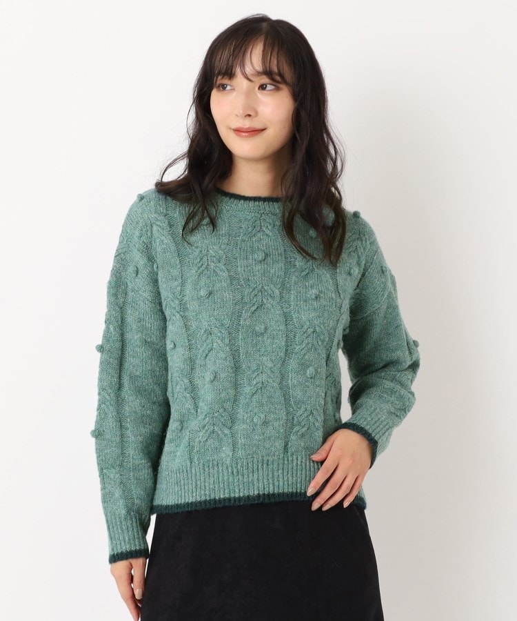 刺繍/洗える】ドット刺繍プルオーバーニット（ニット/セーター
