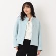 ルイシャンタン(Lui Chantant)の【ショート丈／日本製】ウール混ビーバー調コート サックスブルー(090)