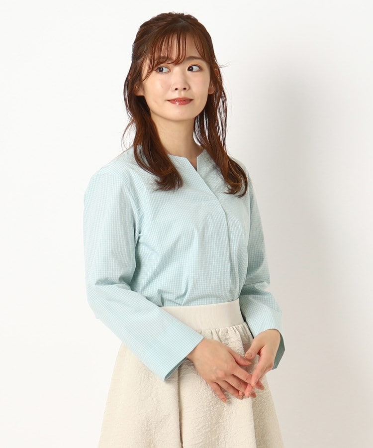 ルイシャンタン(Lui Chantant)の【キーネック/日本製/洗える】ナチュラルコットンブラウス18