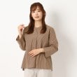 ルイシャンタン(Lui Chantant)の【キーネック/日本製/洗える】ナチュラルコットンブラウス ブラウン(243)