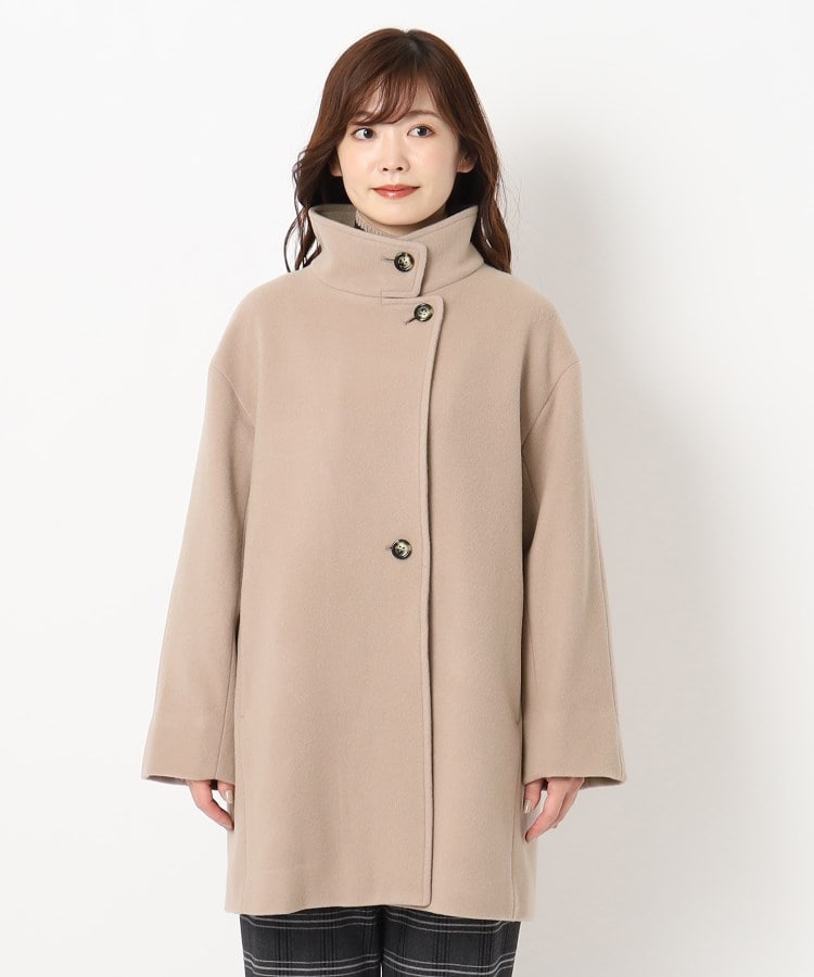 ルイシャンタン(Lui Chantant)の【大人気／あったかい／日本製】ウール混モッサシンプルテーラーコート1