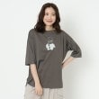 ルイシャンタン(Lui Chantant)の【接触冷感／洗える／日本製】半袖ハンド風プリントTシャツ1