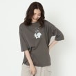 ルイシャンタン(Lui Chantant)の【接触冷感／洗える／日本製】半袖ハンド風プリントTシャツ チャコールグレー(013)