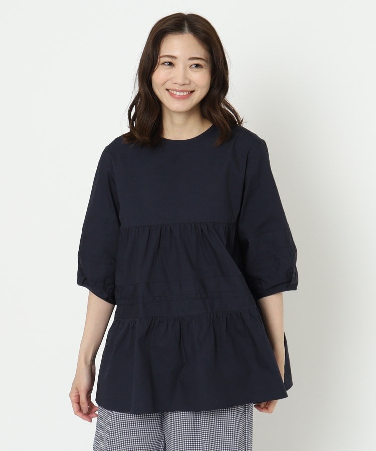 ルイシャンタン(Lui Chantant)の【洗える／日本製】ティアードシルエットチュニックブラウス15