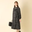 ルイシャンタン(Lui Chantant)の【セレモニー／華やか】ラインフラワー フレアーワンピース ブラック(119)