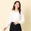 ルイシャンタン(Lui Chantant)の【洗える／華やか】センターフリル ジョーゼットブラウス ホワイト(001)
