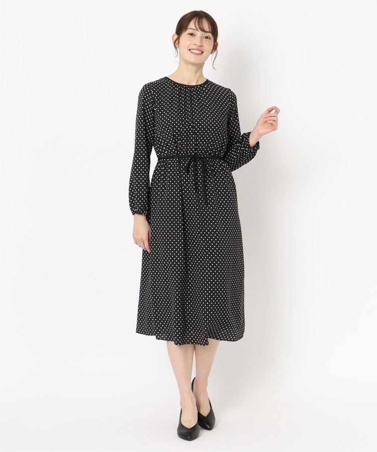 ルイシャンタン(Lui Chantant)の【洗える／日本製】ドット柄フレアシルエットワンピース12