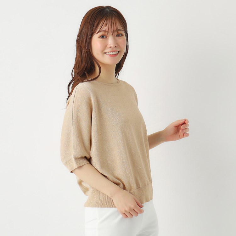ルイシャンタン(Lui Chantant)の【洗える／7分袖】ラメ入りドルマンスリーブニット ニット/セーター