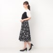 ルイシャンタン(Lui Chantant)の【洗える／日本製／フランスDEVEAUX社プリント】モノトーンタックフレアースカート17