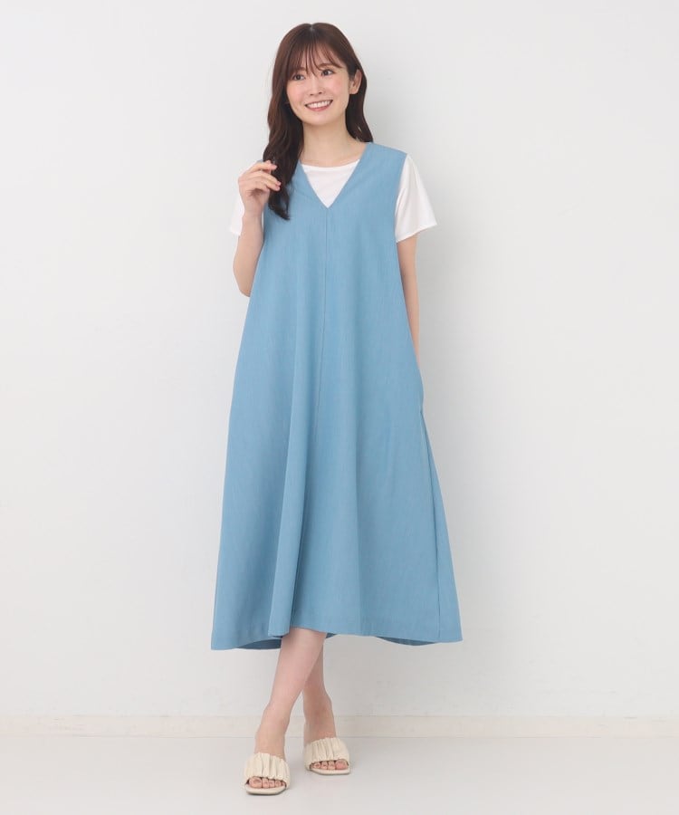 ルイシャンタン(Lui Chantant)の【洗える】デニムライクAラインワンピース19