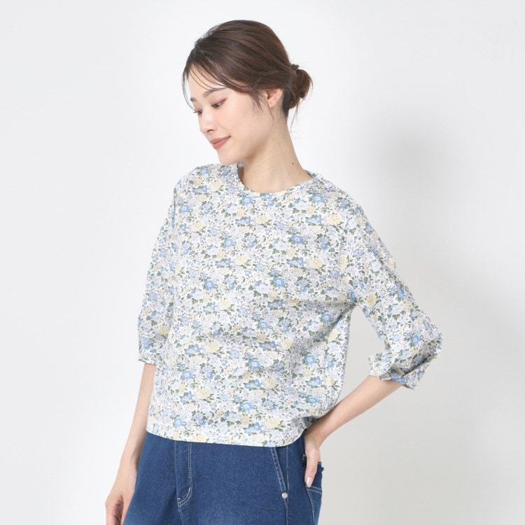 ルイシャンタン(Lui Chantant)の【ネコ／フラワー／日本製／洗える】リバティカットソー カットソー