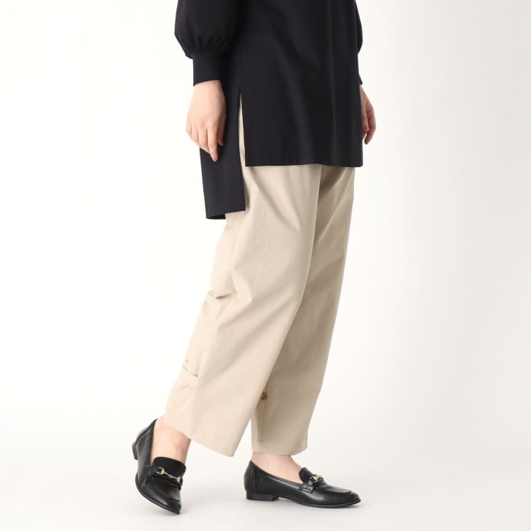 ポーシャル(poushal)の裾ベルトストレートパンツ 6～9分丈パンツ