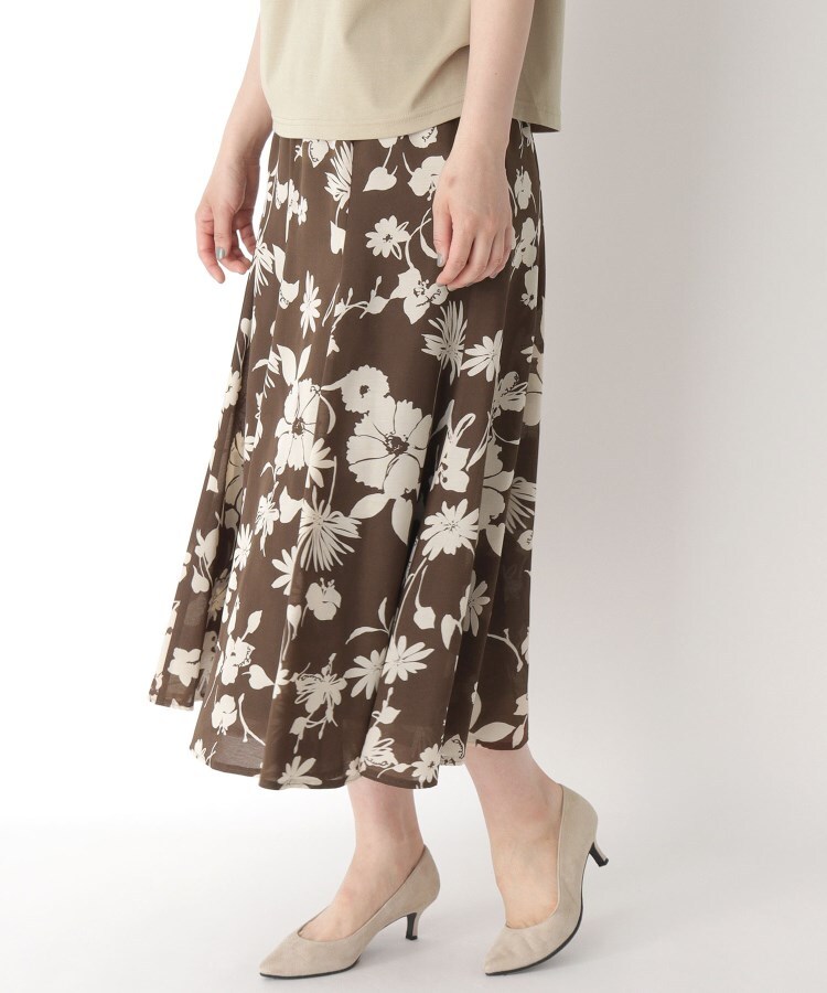 ＜WORLD＞ SUTSESO(スチェッソ) 【LIZA(リザ)】オリジナルバイカラーフラワープリントスカート画像