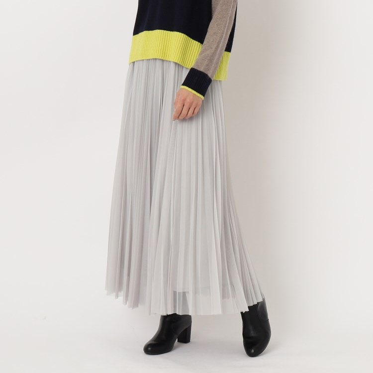 スチェッソ(SUTSESO　)のチュールプリーツスカート マキシ・ロングスカート