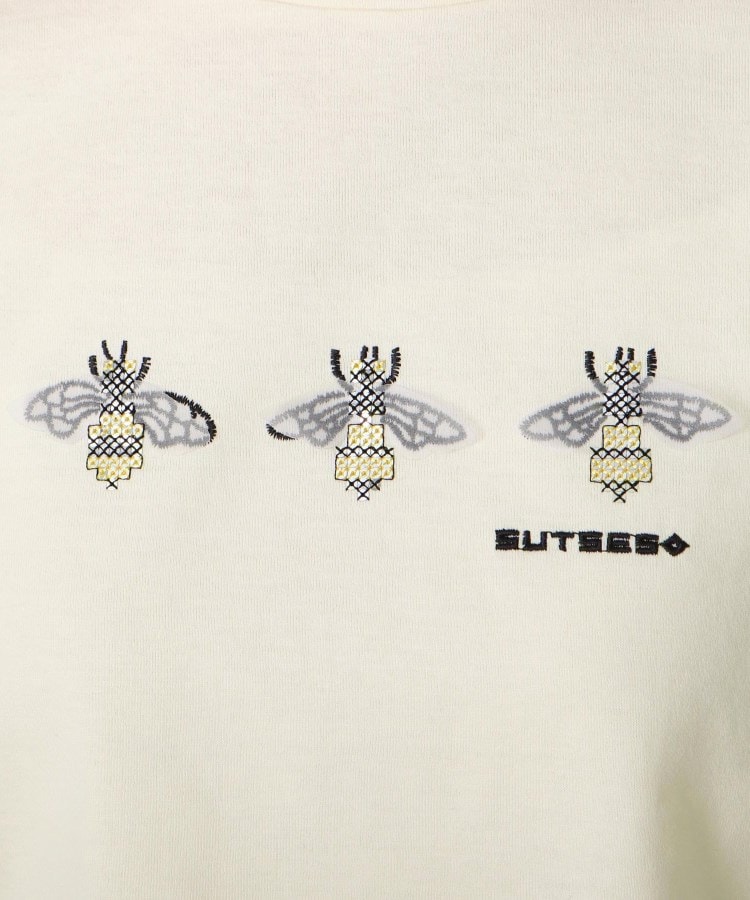 スチェッソ(SUTSESO　)のミツバチ刺繍デザイン長袖Tシャツ7