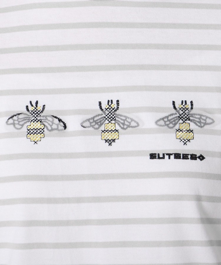 スチェッソ(SUTSESO　)のミツバチ刺繍デザイン長袖Tシャツ9