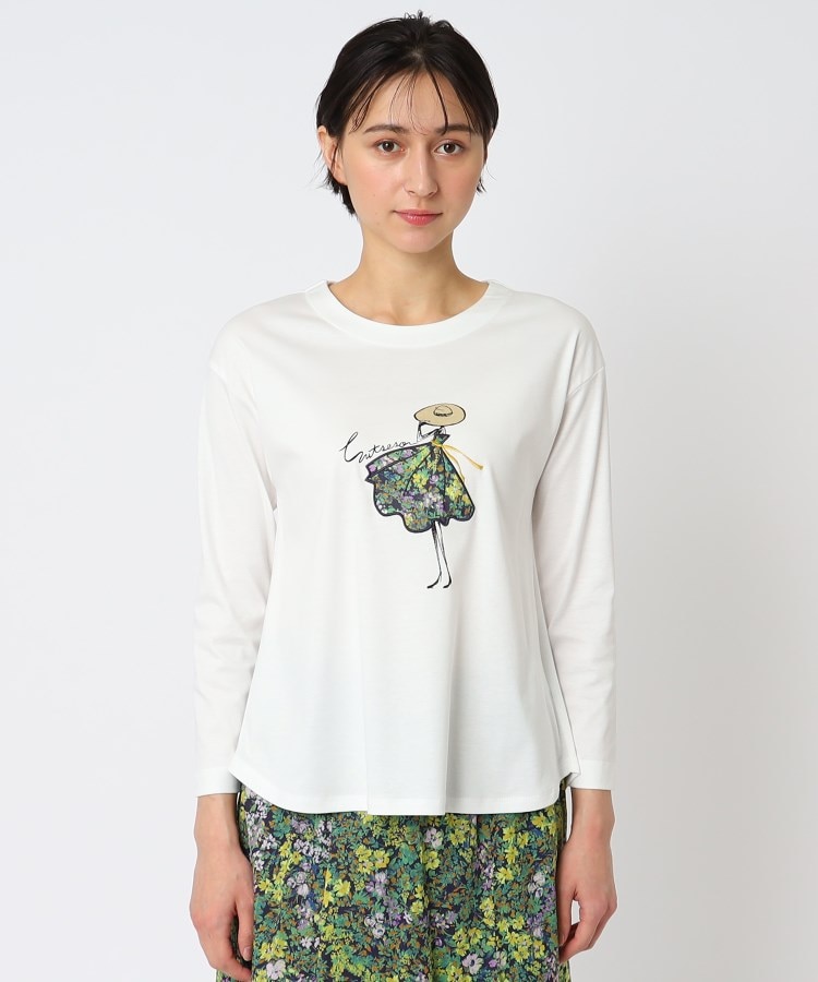 スチェッソ(SUTSESO　)のフラワープリントレディデザインTシャツ1