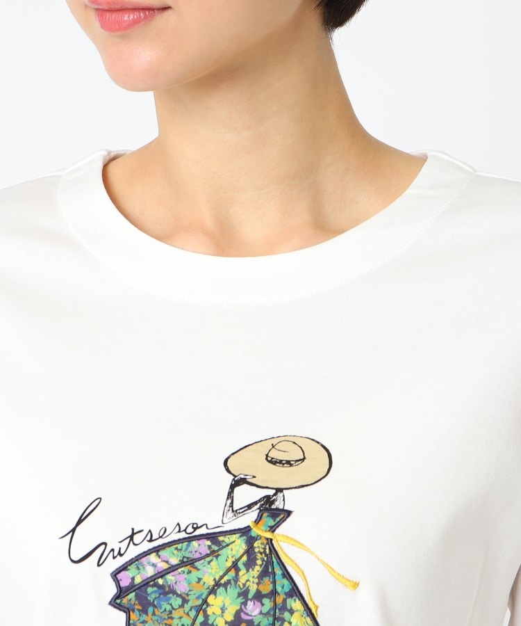 スチェッソ(SUTSESO　)のフラワープリントレディデザインTシャツ4