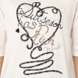 スチェッソ(SUTSESO　)の大人の着映えTシャツ/刺繍＆スパンコール ハートデザインTシャツ6