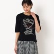 スチェッソ(SUTSESO　)の大人の着映えTシャツ/刺繍＆スパンコール ハートデザインTシャツ ブラック(019)