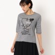 スチェッソ(SUTSESO　)の大人の着映えTシャツ/刺繍＆スパンコール ハートデザインTシャツ ブラック(319)