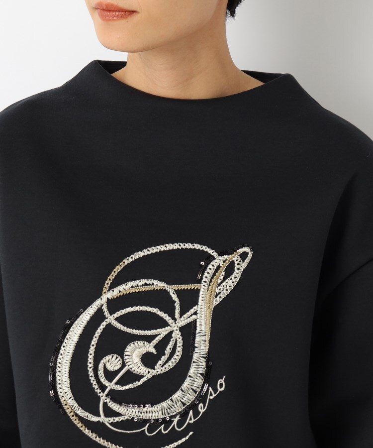 コルディア/スチェッソ(CORDIER/SUTSESO)のステッチ刺繍デザインダンボールジャージプルオーバー4