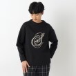 スチェッソ(SUTSESO　)のステッチ刺繍デザインダンボールジャージプルオーバー ブラック(019)