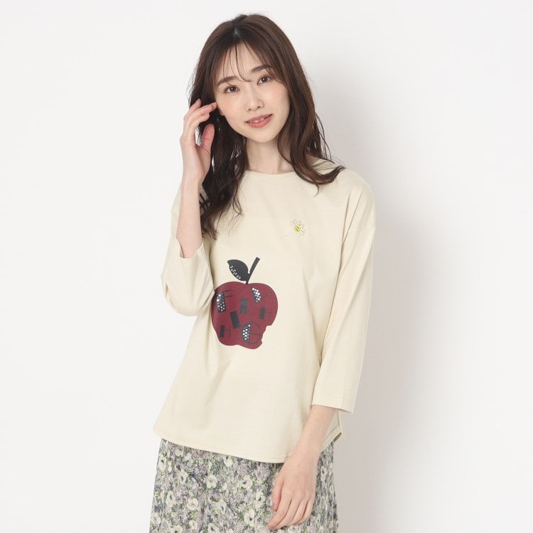 スチェッソ(SUTSESO　)のリンゴモチーフプリントTシャツ カットソー