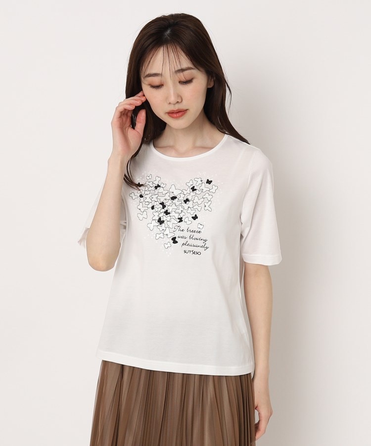 スチェッソ(SUTSESO　)のバタフライ刺繍Tシャツ15
