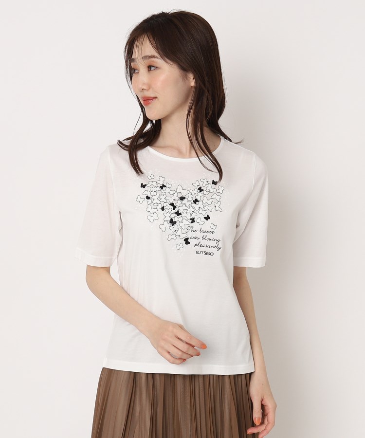 スチェッソ(SUTSESO　)のバタフライ刺繍Tシャツ16