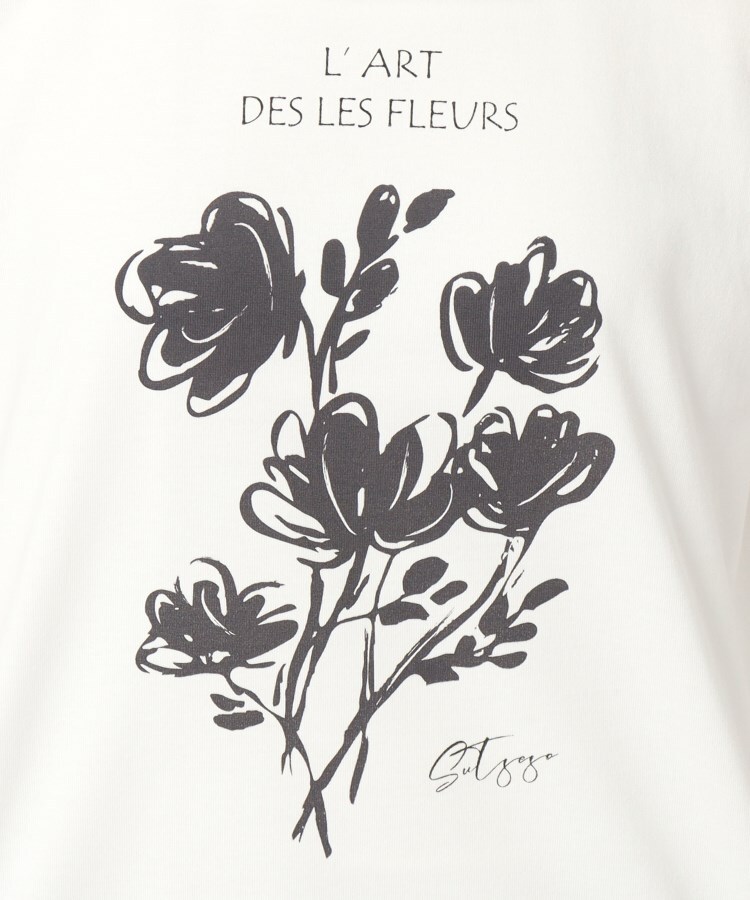 コルディア/スチェッソ(CORDIER/SUTSESO)のフラワーイラストプリントTシャツ26