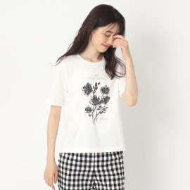 スチェッソ(SUTSESO　)のフラワーイラストプリントTシャツ