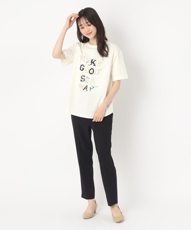 刺繍ロゴデザインTシャツ(Tシャツ) | CORDIER/SUTSESO(リザ 刺繍ロゴデザインTシャツ(Tシャツ) | CORDIER/SUTSESO(リザ