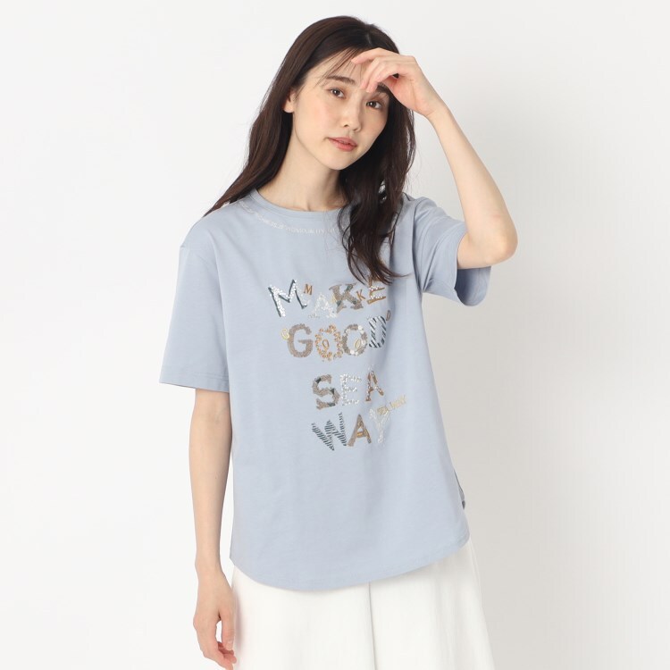 刺繍ロゴデザインTシャツ(Tシャツ) | CORDIER/SUTSESO(リザ 刺繍ロゴデザインTシャツ(Tシャツ) | CORDIER/SUTSESO(リザ