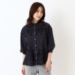 コルディア/スチェッソ(CORDIER/SUTSESO)の【セットアップ可】エンブロダンガリー刺繍ブラウス ブラック(019)