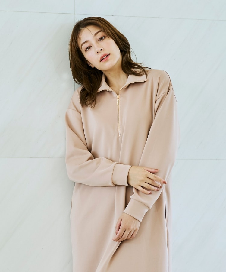 〇 DRESSLAVE MA-1 プリーツワンピース ロング ジップアップ 38